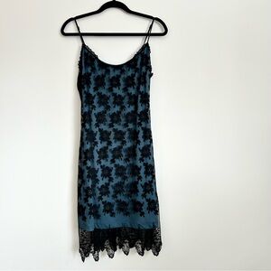 Betsey Johnson Black Lace and Blue Dress